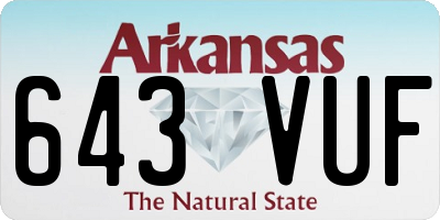 AR license plate 643VUF