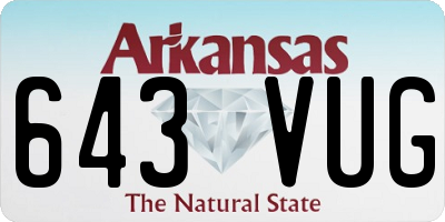 AR license plate 643VUG