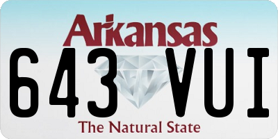 AR license plate 643VUI