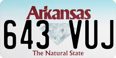 AR license plate 643VUJ