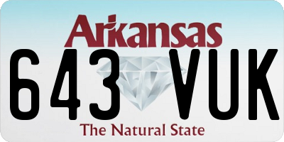AR license plate 643VUK