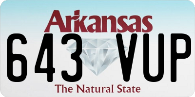 AR license plate 643VUP