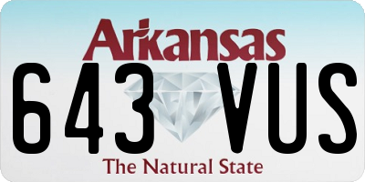 AR license plate 643VUS