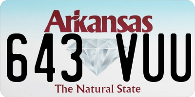 AR license plate 643VUU