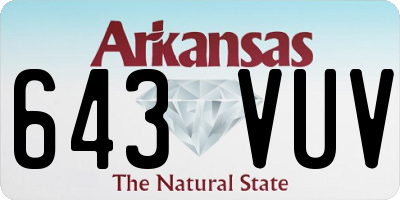 AR license plate 643VUV