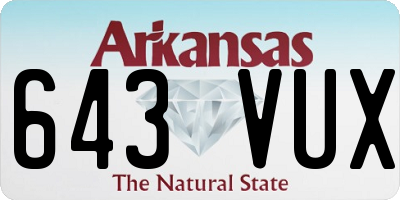 AR license plate 643VUX