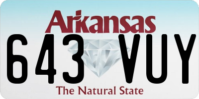 AR license plate 643VUY