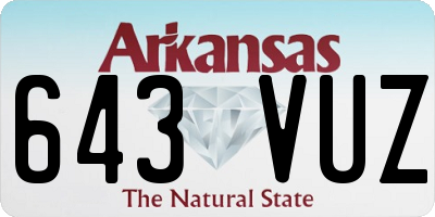 AR license plate 643VUZ