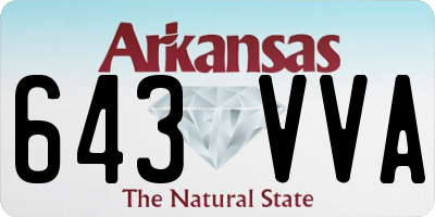 AR license plate 643VVA