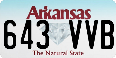 AR license plate 643VVB
