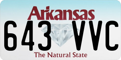 AR license plate 643VVC
