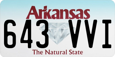 AR license plate 643VVI