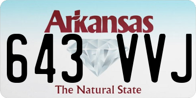 AR license plate 643VVJ