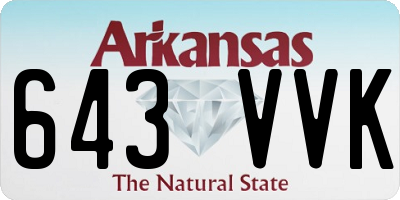 AR license plate 643VVK