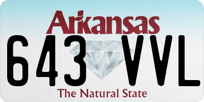 AR license plate 643VVL