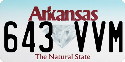 AR license plate 643VVM