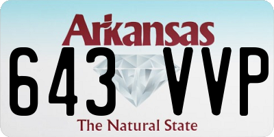 AR license plate 643VVP