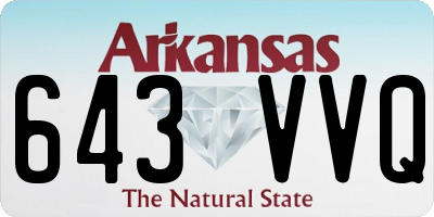 AR license plate 643VVQ
