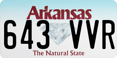 AR license plate 643VVR