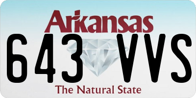 AR license plate 643VVS