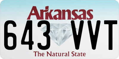 AR license plate 643VVT
