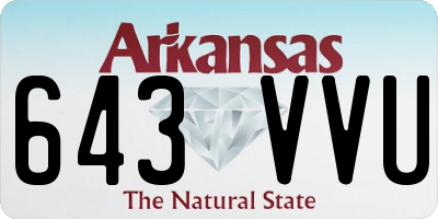 AR license plate 643VVU