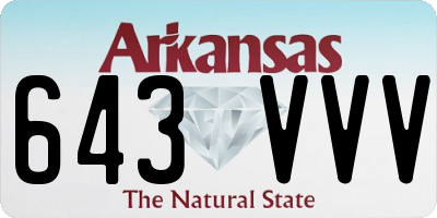 AR license plate 643VVV