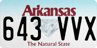 AR license plate 643VVX