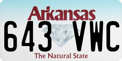 AR license plate 643VWC