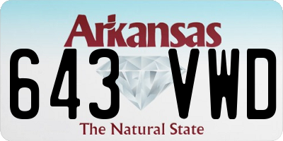AR license plate 643VWD