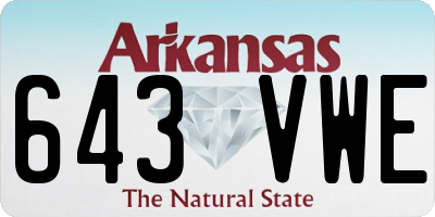 AR license plate 643VWE