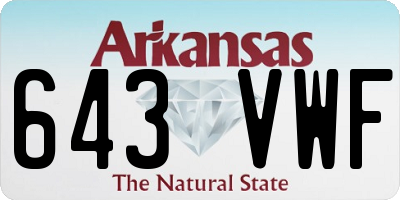 AR license plate 643VWF