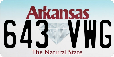 AR license plate 643VWG