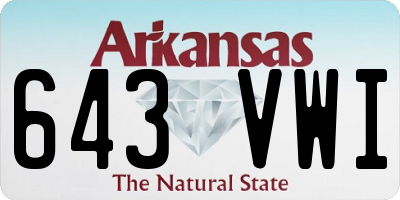 AR license plate 643VWI