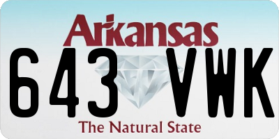 AR license plate 643VWK