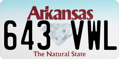 AR license plate 643VWL