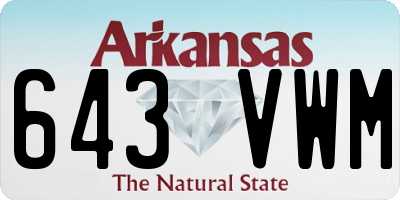 AR license plate 643VWM