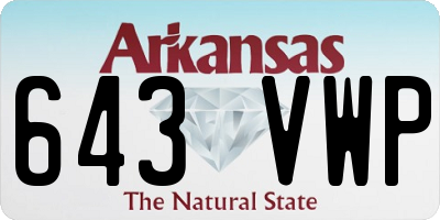 AR license plate 643VWP