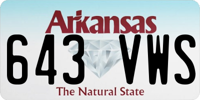 AR license plate 643VWS