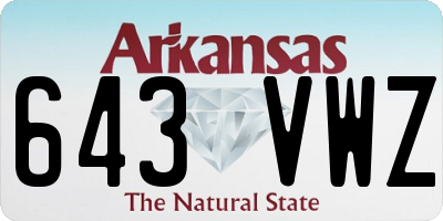AR license plate 643VWZ