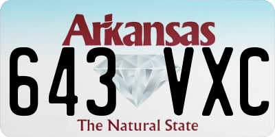 AR license plate 643VXC