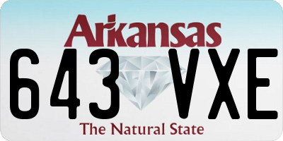 AR license plate 643VXE