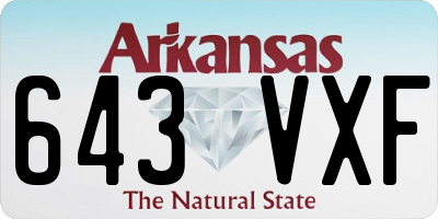AR license plate 643VXF