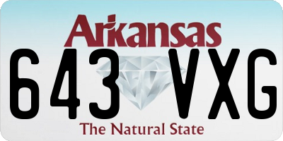 AR license plate 643VXG