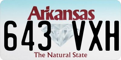 AR license plate 643VXH