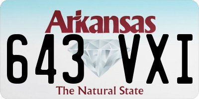 AR license plate 643VXI
