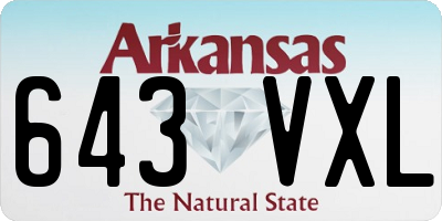 AR license plate 643VXL