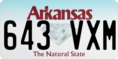 AR license plate 643VXM