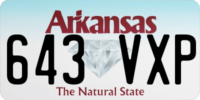 AR license plate 643VXP