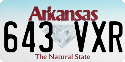 AR license plate 643VXR